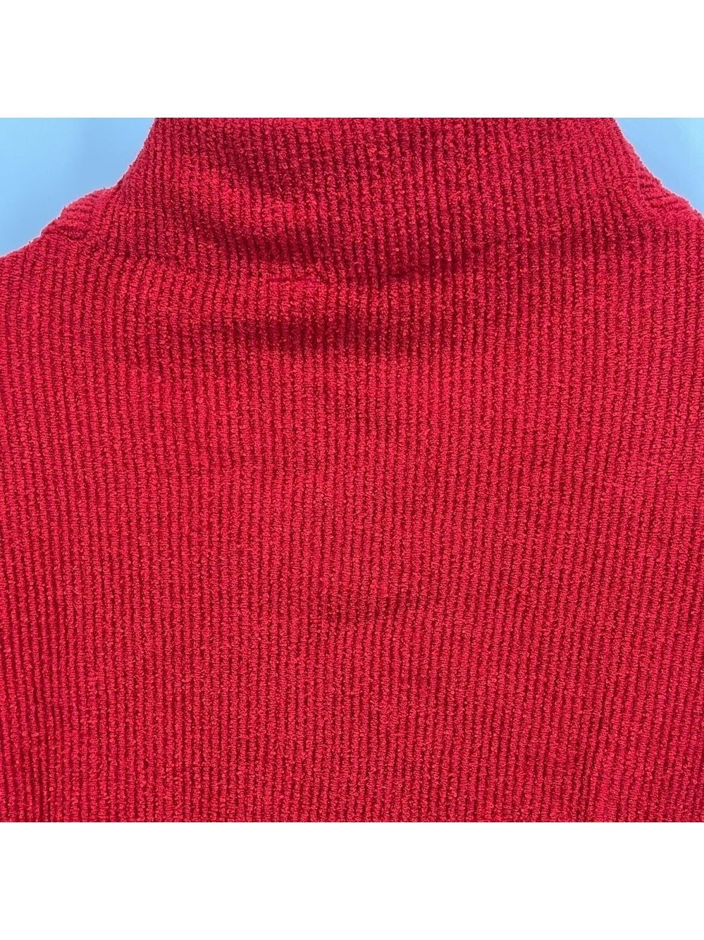 Cozy Red Turtleneck Sweater - Picture 4 of 5